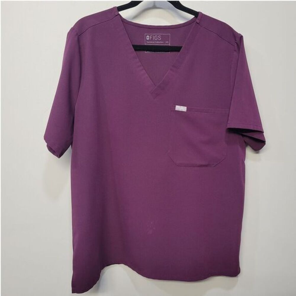 Figs Scrub Top Shirt Women Plus Size XXL Catarina One Pocket Burgundy Classic